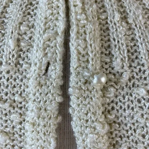 Vintage Pacific Place Cream Cardigan Sweater Size L EUC - Picture 5 of 8